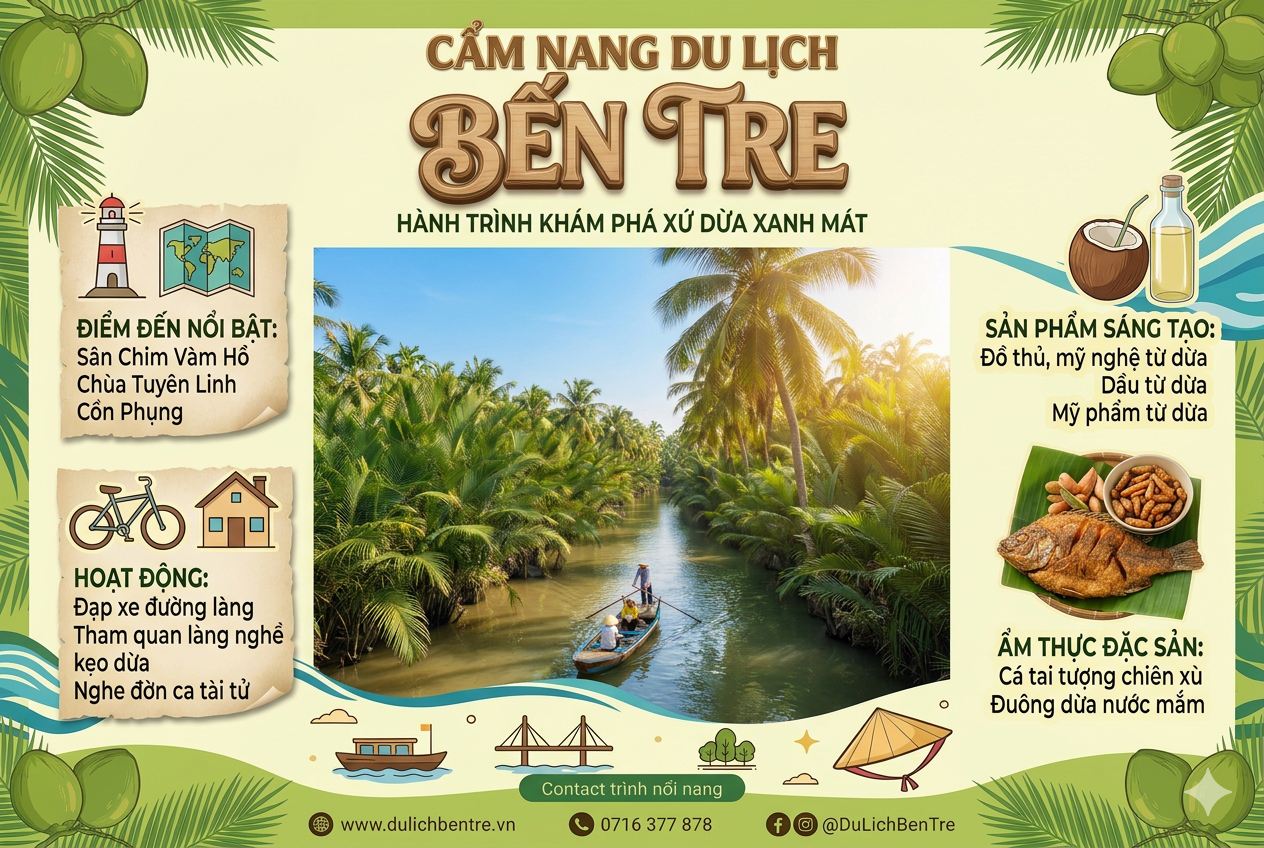 Cẩm nang du lịch Bến Tre : Ăn gì ? Chơi gì ? Ở đâu ?