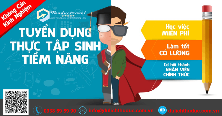 Tuyển Sinh Viên Thực Tập Các Ngành tại Thủ Đức - Du lịch Thủ Đức